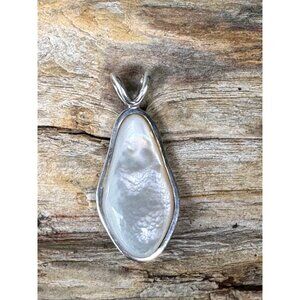 Barse Sterling Silver Pendant With Mother Of Pearl Teardrop14.73g
